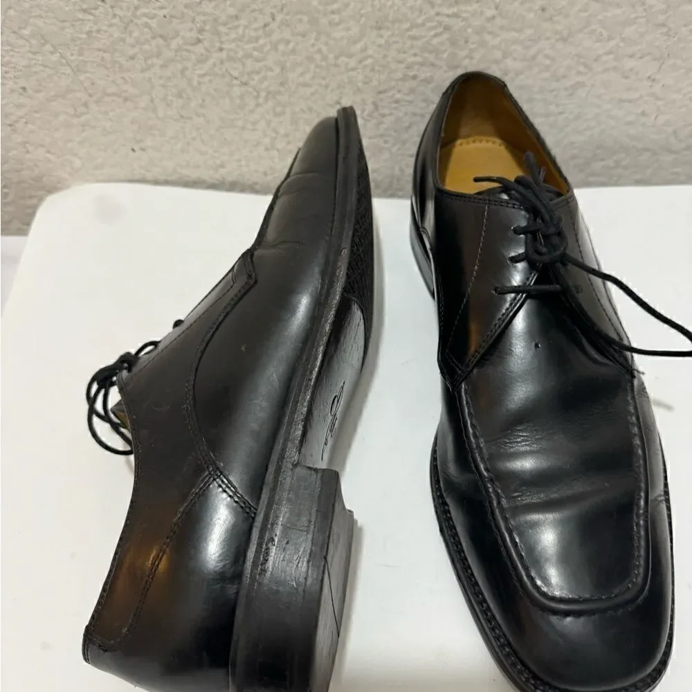 Cole Haan Eaton Apron Toe Derby Oxford Dress Shoes Black